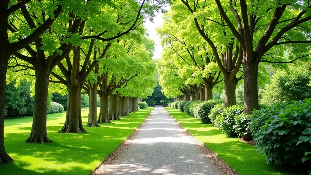 Historic arboretum collection showing diverse tree species and specimen plantings